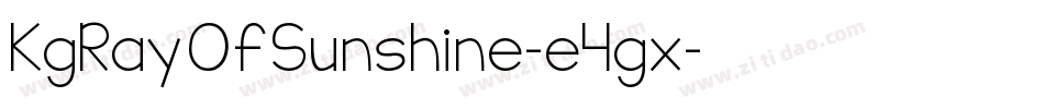 KgRayOfSunshine-e4gx字体转换
