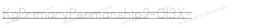 KgPrimaryPenmanship2-013X字体转换