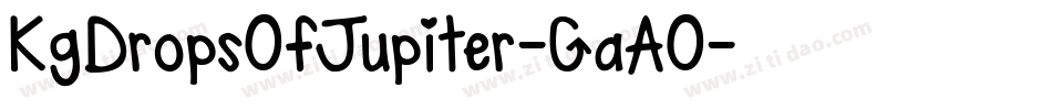 KgDropsOfJupiter-GaAO字体转换