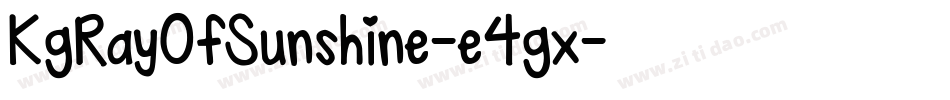 KgRayOfSunshine-e4gx字体转换