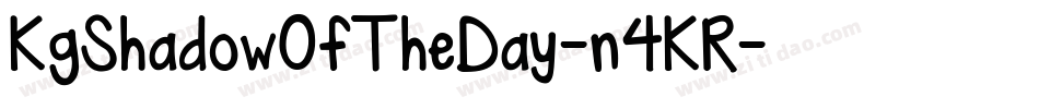 KgShadowOfTheDay-n4KR字体转换