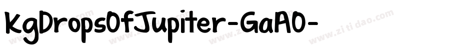 KgDropsOfJupiter-GaAO字体转换