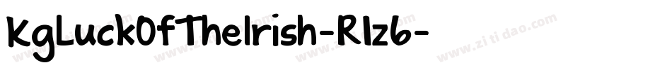 KgLuckOfTheIrish-R1z6字体转换 KgLuckOfTheIrish-R1z6字体转换
