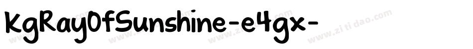 KgRayOfSunshine-e4gx字体转换