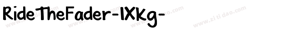 RideTheFader-1XKg字体转换