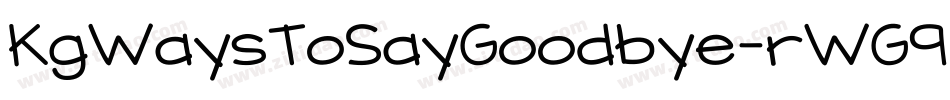 KgWaysToSayGoodbye-rWG9字体转换
