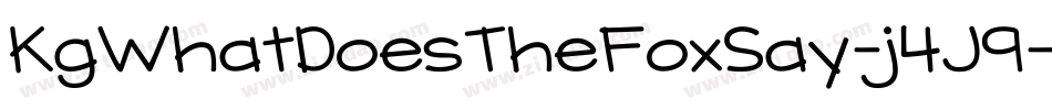 KgWhatDoesTheFoxSay-j4J9字体转换