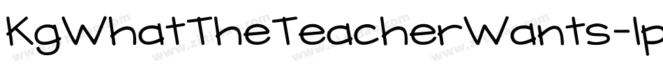 KgWhatTheTeacherWants-lpGe字体转换