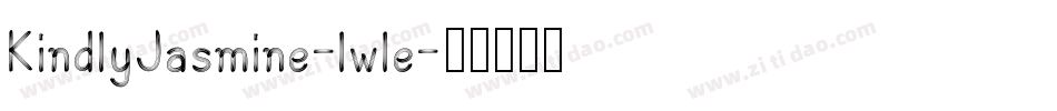 KindlyJasmine-lwle字体转换