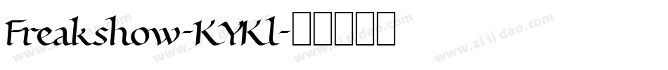 Freakshow-KYKl字体转换