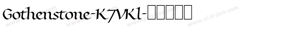 Gothenstone-K7VKl字体转换