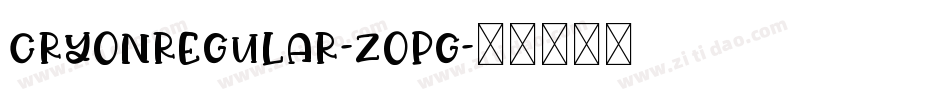 CryonRegular-zopG字体转换