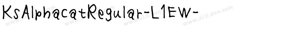 KsAlphacatRegular-L1EW字体转换