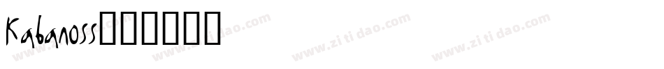 Kabanoss字体转换