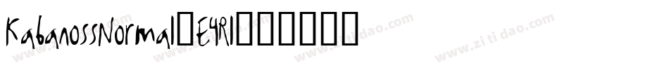 KabanossNormal-E4Rl字体转换