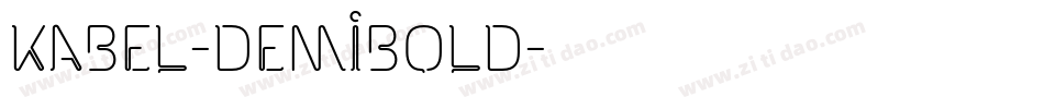 Kabel-DemiBold字体转换