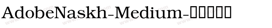 AdobeNaskh-Medium字体转换