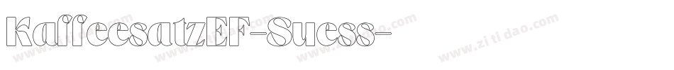 KaffeesatzEF-Suess字体转换