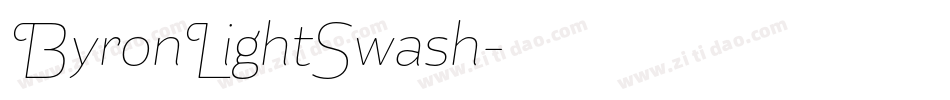 ByronLightSwash字体转换