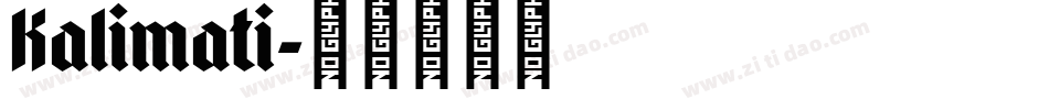 Kalimati字体转换