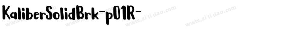 KaliberSolidBrk-pO1R字体转换