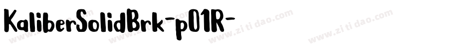 KaliberSolidBrk-pO1R字体转换