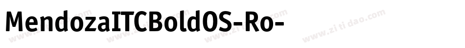 MendozaITCBoldOS-Ro字体转换