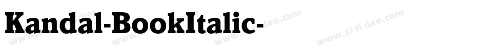 Kandal-BookItalic字体转换