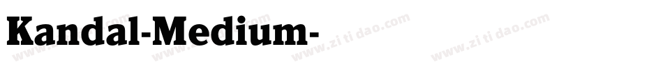Kandal-Medium字体转换