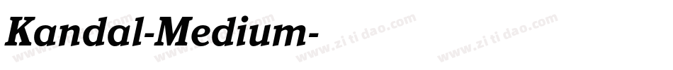 Kandal-Medium字体转换