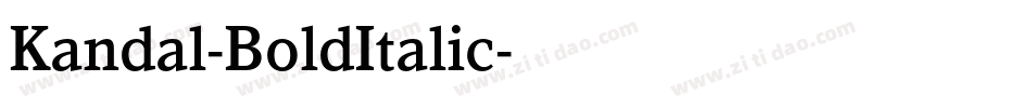 Kandal-BoldItalic字体转换