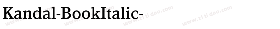 Kandal-BookItalic字体转换