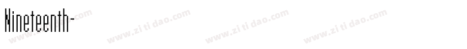 Nineteenth字体转换