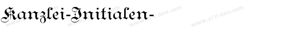 Kanzlei-Initialen字体转换