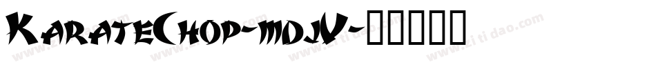 KarateChop-mdjV字体转换