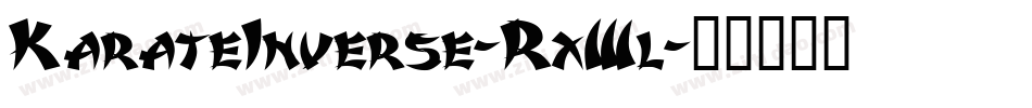 KarateInverse-RxWl字体转换