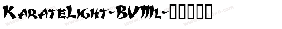 KarateLight-BVMl字体转换