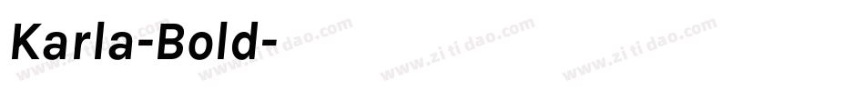Karla-Bold字体转换