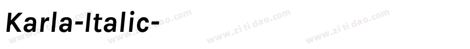 Karla-Italic字体转换