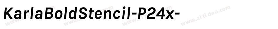 KarlaBoldStencil-P24x字体转换