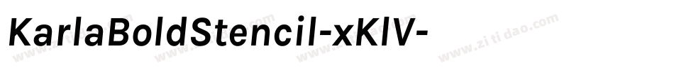 KarlaBoldStencil-xKlV字体转换