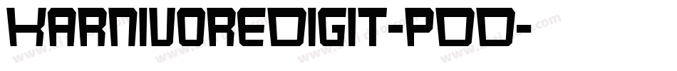 KarnivoreDigit-pDD字体转换