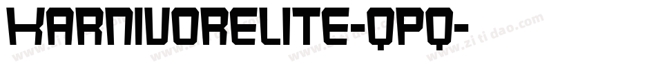 KarnivoreLite-qpq字体转换