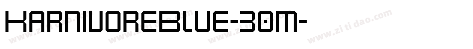 KarnivoreBlue-30M字体转换