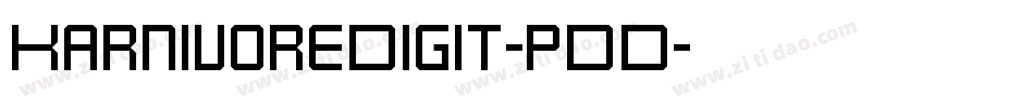KarnivoreDigit-pDD字体转换