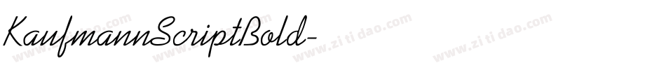 KaufmannScriptBold字体转换