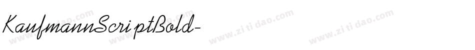 KaufmannScriptBold字体转换