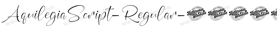 AquilegiaScript-Regular字体转换