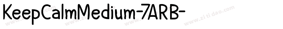 KeepCalmMedium-7ARB字体转换