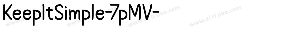 KeepItSimple-7pMV字体转换